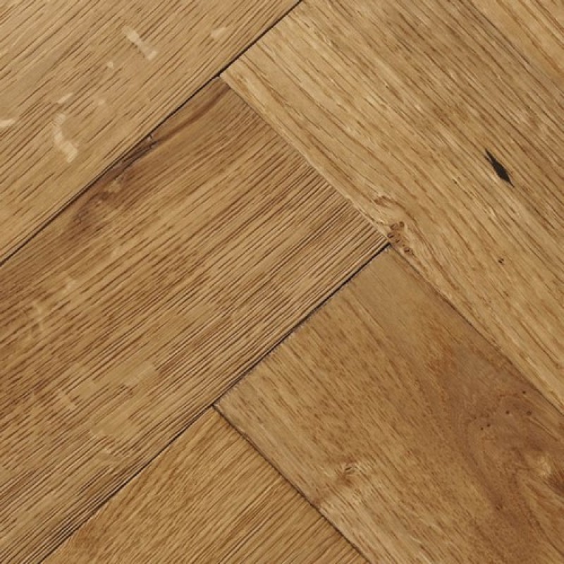 Woodpecker Goodrich Natural Oak Engineered Herringbone Flooring